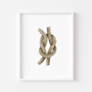 Poster Aquarelle corde vintage
