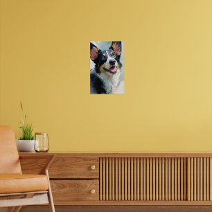 Poster Aquarelle corgi gallois cardigan