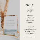 Poster Aquarelle côtière imprimable Symbole de mariage pe