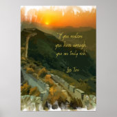 Poster aquarelle coucher de soleil paysage avec citation  (Devant)