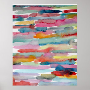 Poster Aquarelle couleur Abstraite Aquarelle Brise-pincea