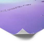 Poster Aquarelle couleur bleu violet chic en marbre Ombre (Coin)