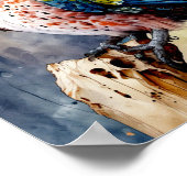 Poster Aquarelle couleur faucon (Coin)