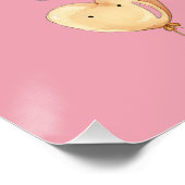 Poster Aquarelle couleur mignonne licorne (Coin)