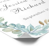 Poster Aquarelle Couple Douche de bienvenue Panneau d'aff (Coin)