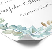 Poster Aquarelle Couple Douche de bienvenue Panneau d'aff (Coin)