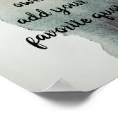 poster aquarelle créer votre propre devis art mur (Coin)