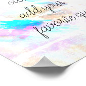 poster aquarelle créer votre propre devis art mur (Coin)