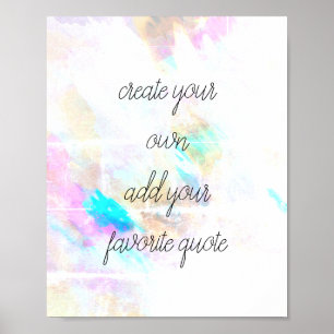 poster aquarelle créer votre propre devis art mur
