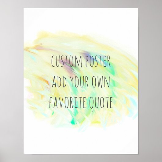 poster aquarelle créer votre propre devis art mur (Devant)