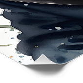 Poster Aquarelle Cute Souris Tuxedo Black Bow Cravate Fle (Coin)