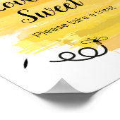 Poster Aquarelle d'abeille L'amour est signe doux (Coin)