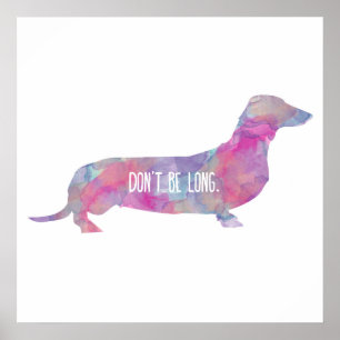 Poster Aquarelle Dachshund Art
