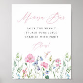 Poster Aquarelle Dainty SPring Meadow Douche Mimosa Bar (Devant)