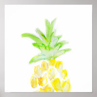 Aquarelle d'ananas tropical
