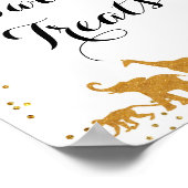 Poster Aquarelle d'animal safari en or Sweet Traitements  (Coin)