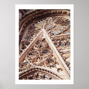 Poster Aquarelle d'architecture d'église de "attrait"