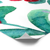 Poster Aquarelle de baies sauvages, motif sans soudure. (Coin)