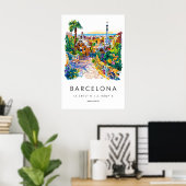 Poster Aquarelle de Barcelone 1 (Bureau à domicile)