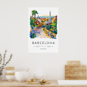 Poster Aquarelle de Barcelone 1 (Cuisine)