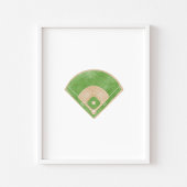Poster Aquarelle de base-ball