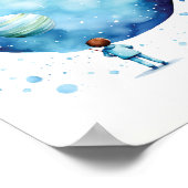 Poster Aquarelle de bébé garçon astronaute (Coin)