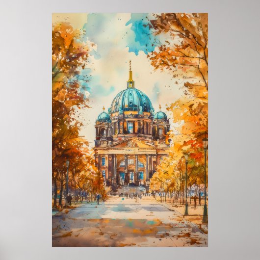 Poster Aquarelle de Berlin 2 (Devant)