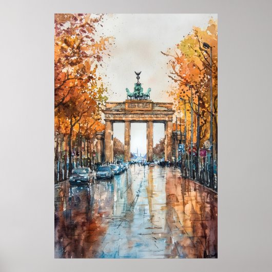 Poster Aquarelle de Berlin 3 (Devant)