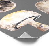 Poster Aquarelle de champignon (Coin)