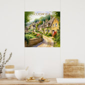 Poster Aquarelle de charme dans les Cotswolds Travel (Cuisine)