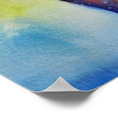 Poster Aquarelle de chat Art, papier d'affichage de valeu (Coin)