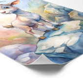 Poster Aquarelle de chèvre fantaisiste, Illustration de l (Coin)