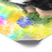 Poster Aquarelle de chien de montagne bernois peinture (Coin)