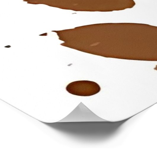 Poster Aquarelle de chien mignon Imprimer l'affiche (Coin)