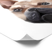 Poster Aquarelle de Chien-taureaux français Illustration  (Coin)