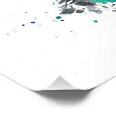 Poster Aquarelle de Chiot de Chiot de Fil Feu mignon (Coin)