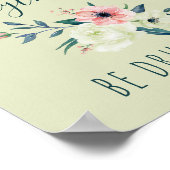 Poster Aquarelle de citation anti-drogues Floral Soyez sa (Coin)