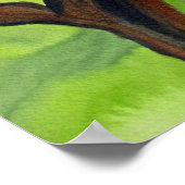 Poster Aquarelle de couleur de la fleur de cerisier du Sa (Coin)