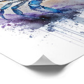 Poster Aquarelle de crabe bleu (Coin)