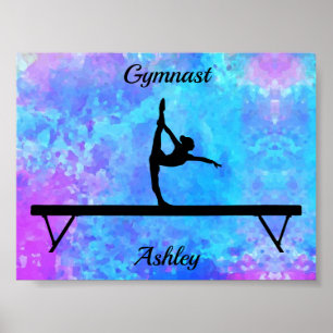 Poster Aquarelle de faisceau de gymnastique
