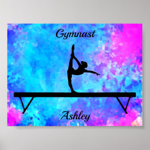 Poster Aquarelle de faisceau de gymnastique