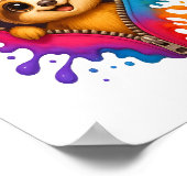 Poster Aquarelle de fentes (Coin)