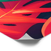 Poster Aquarelle de feuillage tropical Paradis (Coin)