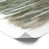 Poster Aquarelle de Flamant rose inférieure (Coin)