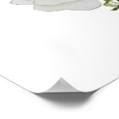 Poster aquarelle de fleur d'anémone blanc (Coin)