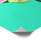 Poster Aquarelle de fleur de lotte rose art (Coin)