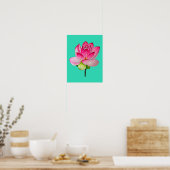 Poster Aquarelle de fleur de lotte rose art (Cuisine)