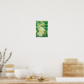 Poster Aquarelle de fleur d'hibiscus blanc double (Cuisine)