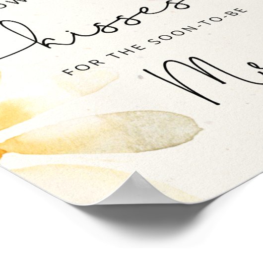 Poster Aquarelle de fleur sauvage combien de baisers (Coin)