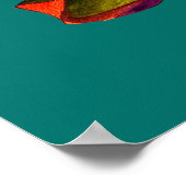 Poster Aquarelle de fleurs indigènes de Waratah (Coin)